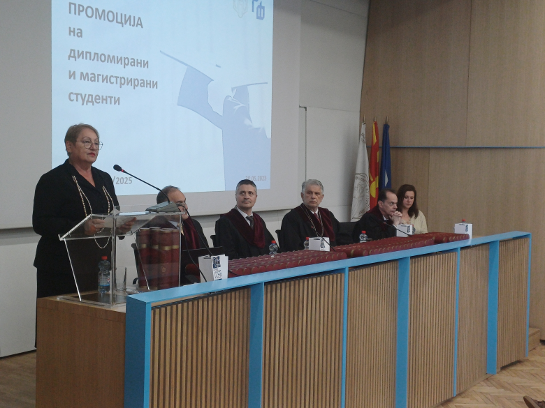 Промовирана нова генерација магистрирани и дипломирани студенти на Градежниот факултет во Скопје, Јаневска им порача да ги употребат знаењата за подобра иднина на Македонија